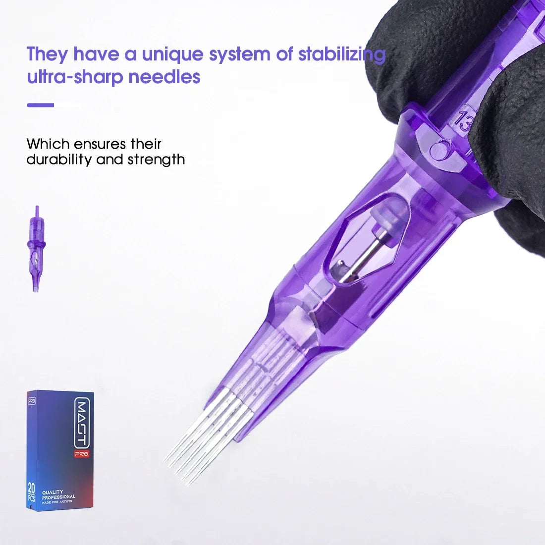 Mast Pro New Tattoo Cartridge #12 Diameter 0.35mm 3RL 3*3/ 3*4/ 3*5/ 3*6 RL Disposable Permanent Makeup 20pcs/box