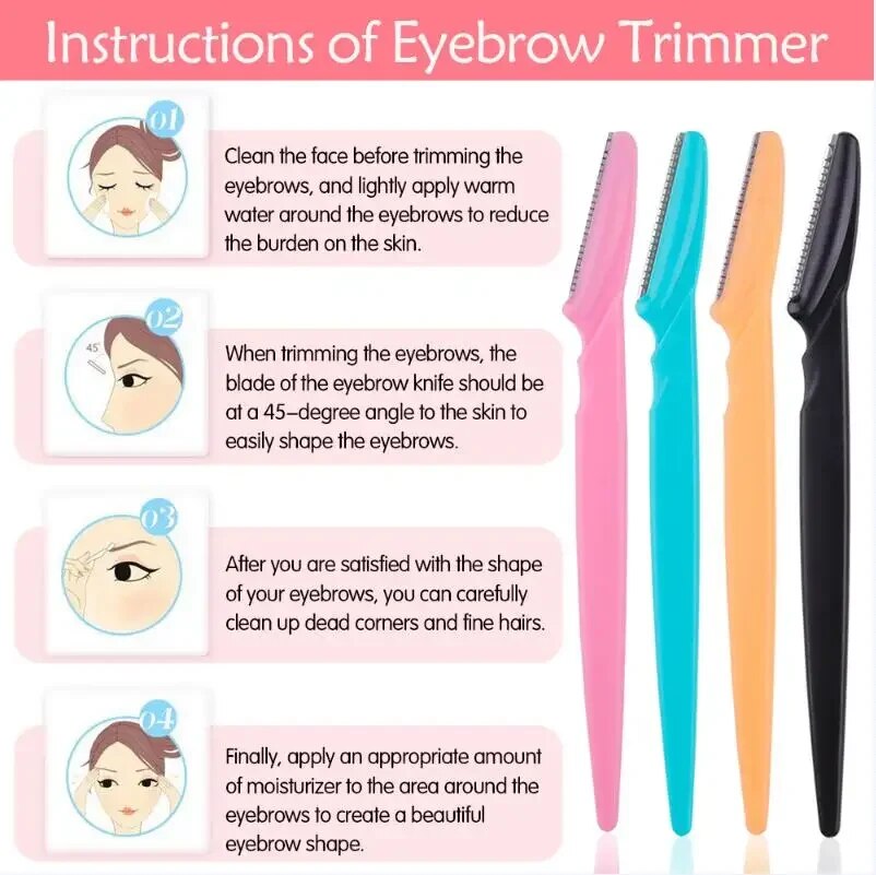 100Pcs Eyebrow Trimmer